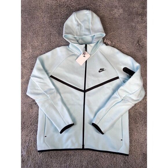 Nike Sportswear Tech Fleece Sizes Men Full-Zip Hoodie Glacier Blue - Picture 1 of 6